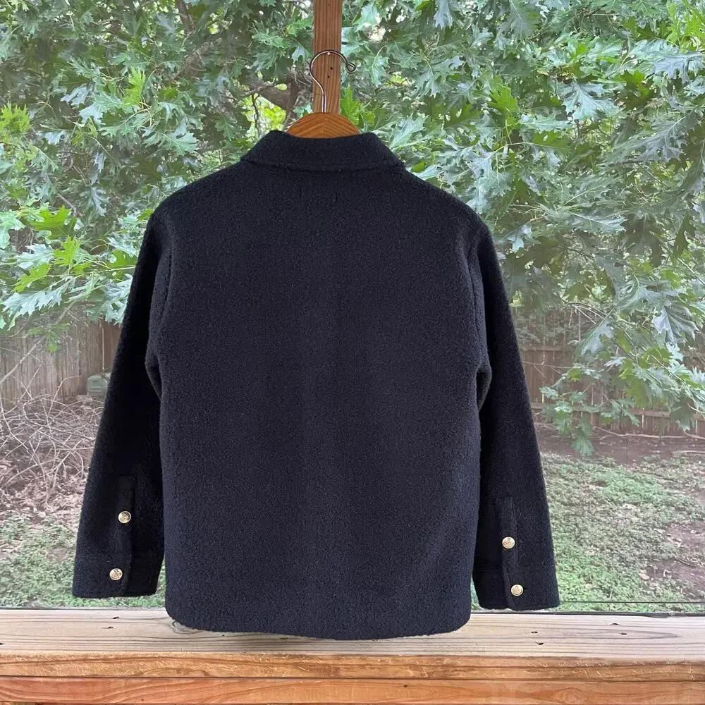 J.Crew Women's Boucle' Shirt-Jacket Black Size XS